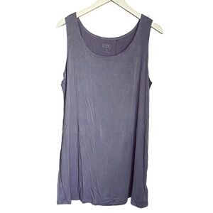 LOGO by LORI GOLDSTEIN Tank top 1X Gray Plus Size NWOT